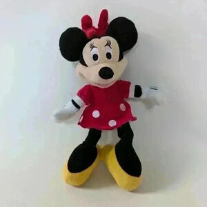 Disney Minnie Mouse 10" Tall With Red Polka Dot Dress